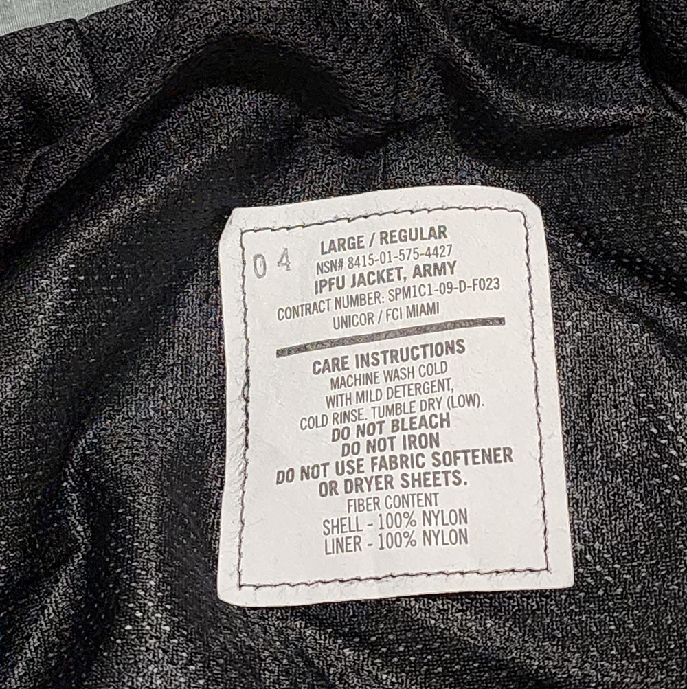 NWOT ... U.S. Army Gray and Black Jacket - Picture 6 of 8